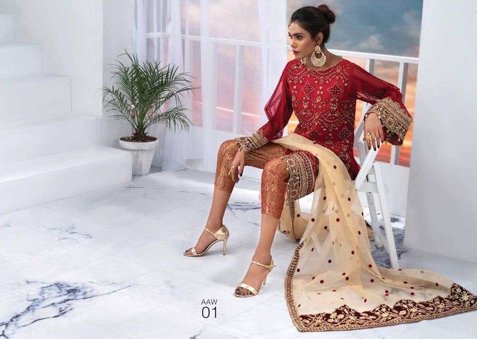 Nigar Wedding Chiffon Collection by Akbar Aslam